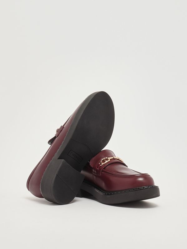 4. Mocassino bambina in pelle Bordeaux Twinset 252gcj034