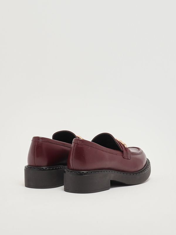 3. Mocassino bambina in pelle Bordeaux Twinset 252gcj034