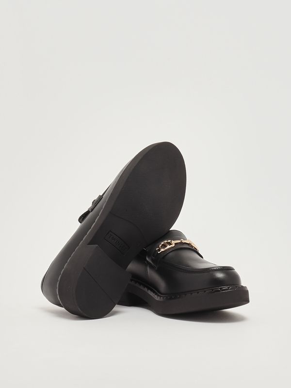 4. Mocassino bambina in pelle Nero Twinset 252gcj034