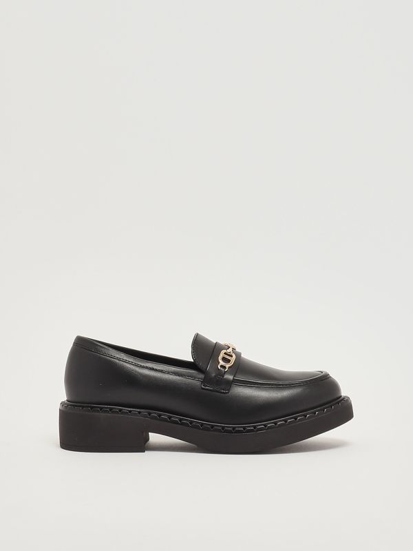 1. Mocassino bambina in pelle Nero Twinset 252gcj034