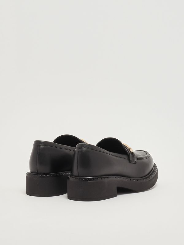 3. Mocassino bambina in pelle Nero Twinset 252gcj034