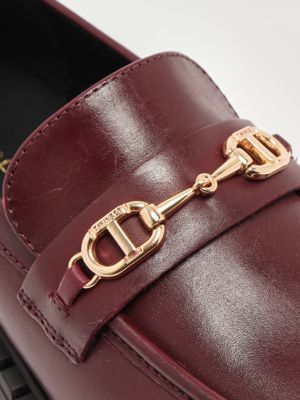 5. Mädchen Mokassin aus Leder Bordeaux Twinset 252gcj034