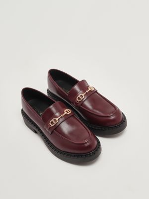 2. Mädchen Mokassin aus Leder Bordeaux Twinset 252gcj034