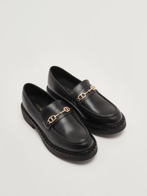 2. Mocassino bambina in pelle Nero