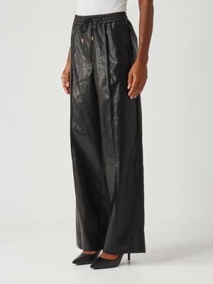 3. Pantalon en cuir pour femme Noir Michael Kors mt530updtw