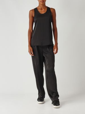 2. Satin tank top for women Black Michael Kors mt540txayj