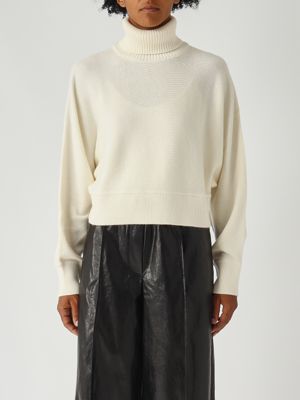 Pull en laine mérinos extra fine pour femme Ecru Michael Kors