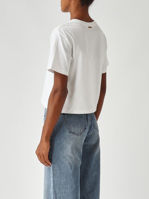 3. Camiseta de mujer de algodón Blanco Michael Kors mt551vj2zu