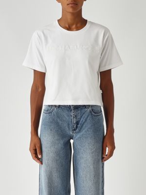 T-shirt en coton pour femme Blanc Michael Kors