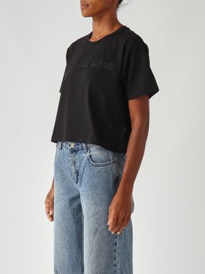 2. Camiseta de mujer de algodón Negro
