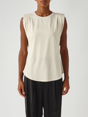 Damen-Oberteil aus Stretch-Viskose Ecru Michael Kors