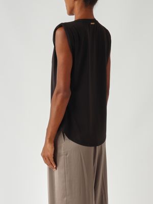 4. Top donna in viscosa stretch Nero Michael Kors mt5531fh69