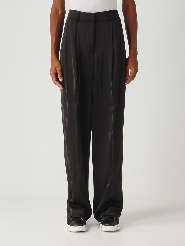 1. Satin trousers for women Black Michael Kors mt530vrayj