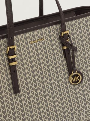 4. Borsa donna Quinn in tessuto jacquard Naturale Michael Kors 30t5aqnt9o