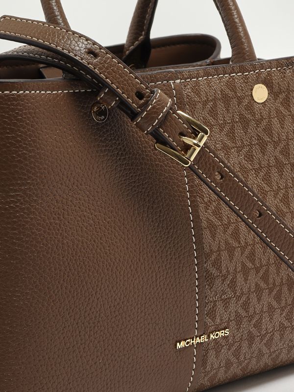 Michael Kors Flora leather bag for women - Caramel | Caposerio.com