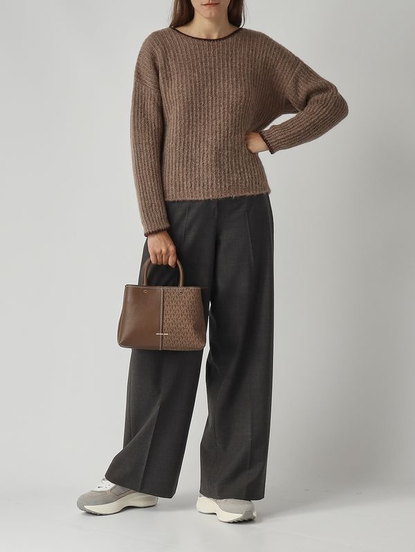Michael Kors Flora leather bag for women - Caramel | Caposerio.com