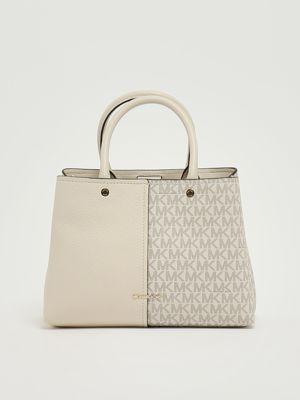 Borsa donna Flora in pelle Vaniglia-Crema Michael Kors