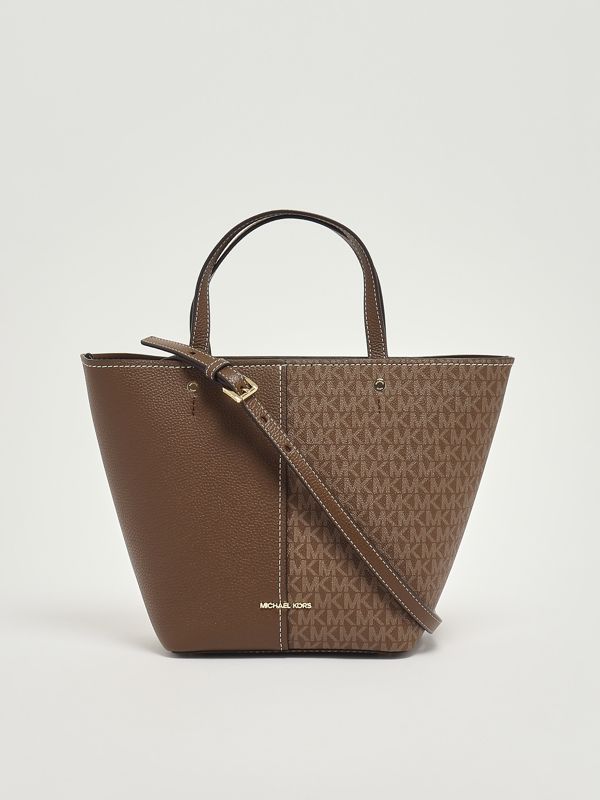 Michael Kors Flora grained leather bag for women - Caramel