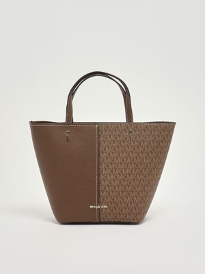 Flora grained leather bag for women Caramel Michael Kors