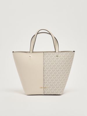 Damentasche Flora aus genarbtem Leder Vanille-Sahne Michael Kors