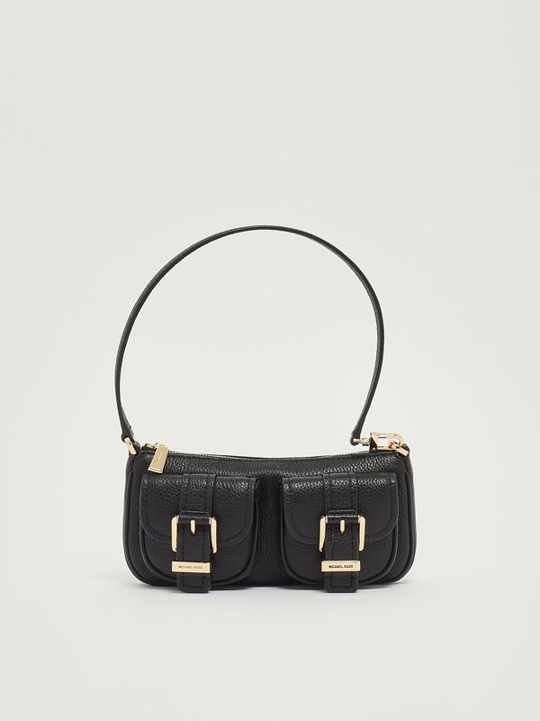 1. SM Conv Pouchette grained leather handbag for women Black Michael Kors 32s5gzcu1l