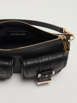 4. SM Conv Pouchette grained leather handbag for women Black Michael Kors 32s5gzcu1l