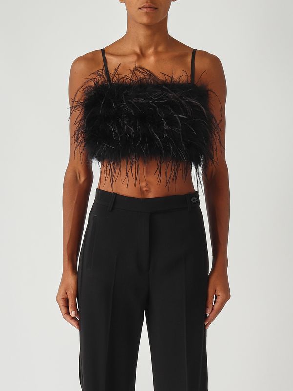 1. Top donna Salagiochi in poly viscosa stretch Nero Pinko 105576a2so