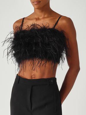 5. Top donna Salagiochi in poly viscosa stretch Nero Pinko 105576a2so