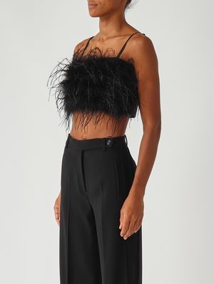 3. Top donna Salagiochi in poly viscosa stretch Nero Pinko 105576a2so