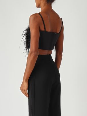 4. Top donna Salagiochi in poly viscosa stretch Nero Pinko 105576a2so