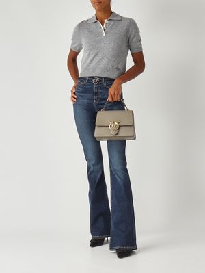 2. Damenjeans Flora Flare aus Stretch-Baumwolle Dunkler Denim Pinko 100166a2rx