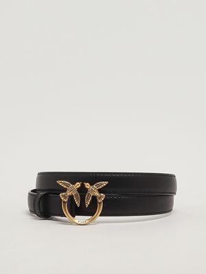 Cintura donna Love Berry H2 in pelle Nero Pinko