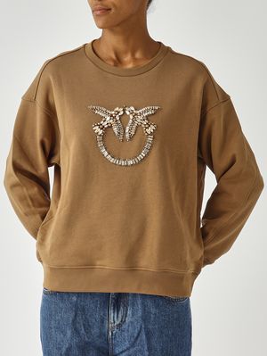 5. Nelly cotton sweatshirt for women Coffee Pinko 100534a2ro