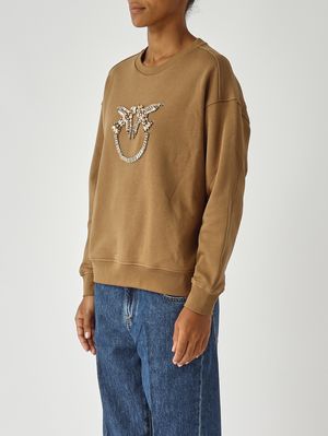 3. Nelly cotton sweatshirt for women Coffee Pinko 100534a2ro