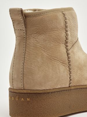 5. H681 suede ankle boots for women Camel Hogan hxw6980ft506rn