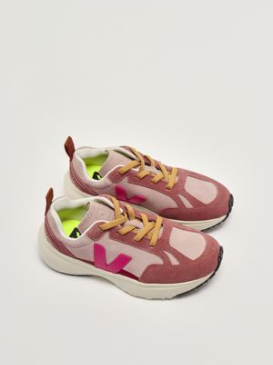 2. Kleine Kanarienvogel-Mädchen-Turnschuhe aus Wildleder Rosa Veja yl0321025