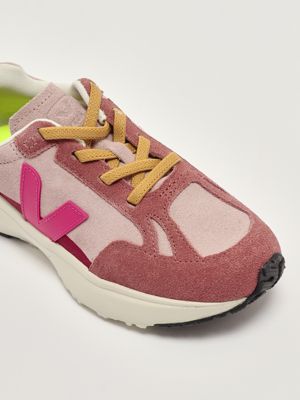 5. Kleine Kanarienvogel-Mädchen-Turnschuhe aus Wildleder Rosa Veja yl0321025