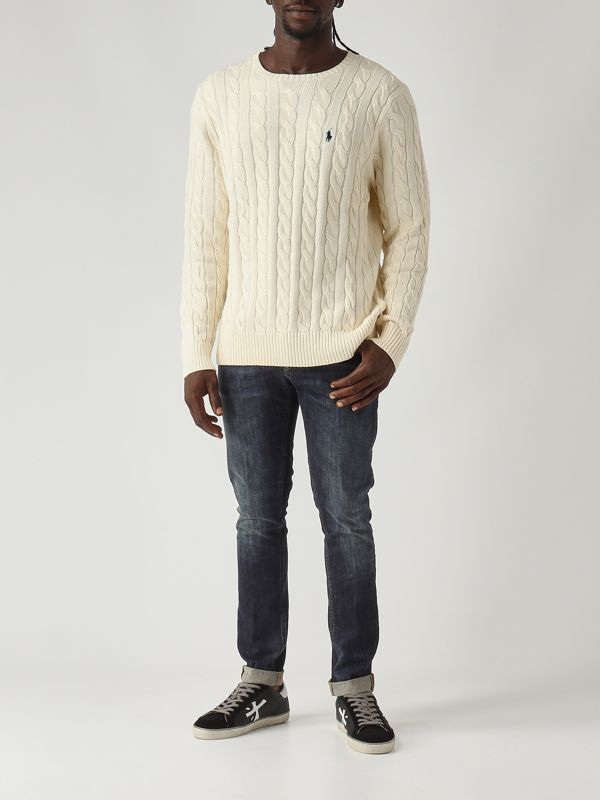 2. Men's cotton sweater Cream Polo Ralph Lauren 710775885
