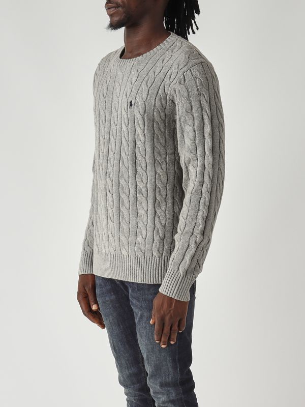 3. Men's cotton sweater Grey Melange Polo Ralph Lauren 710775885