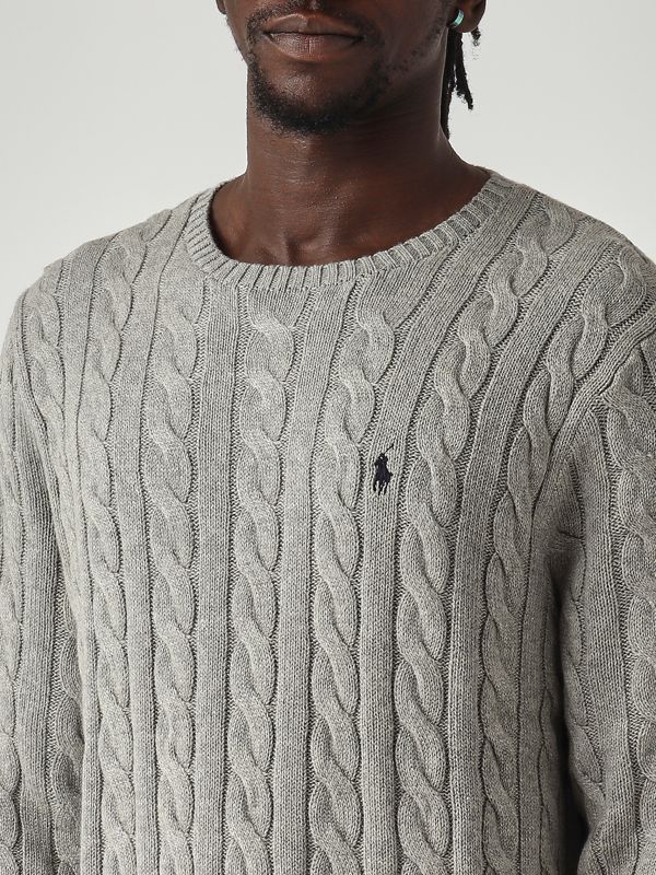 5. Men's cotton sweater Grey Melange Polo Ralph Lauren 710775885