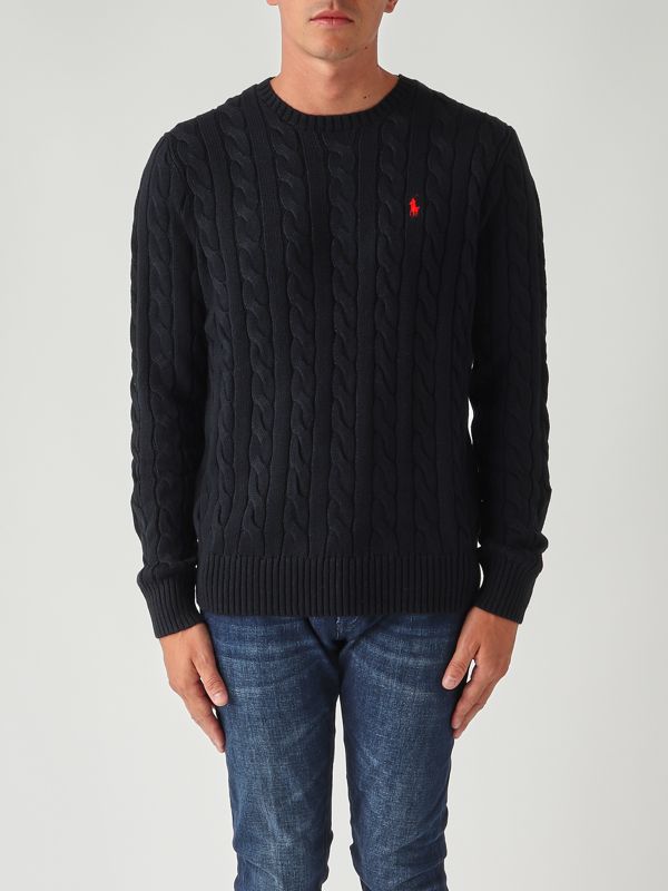 1. Jersey de coton pour hommes Marine Polo Ralph Lauren 710775885