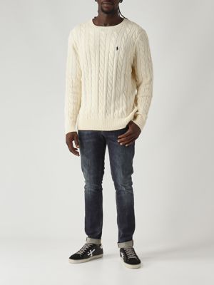 2. Men's cotton sweater Cream