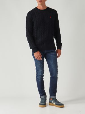 2. Jersey de coton pour hommes Marine Polo Ralph Lauren 710775885