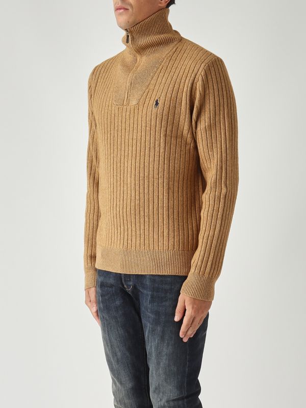 3. Jersey de hombre de mezcla de lana y algodón Camello Polo Ralph Lauren 710974167