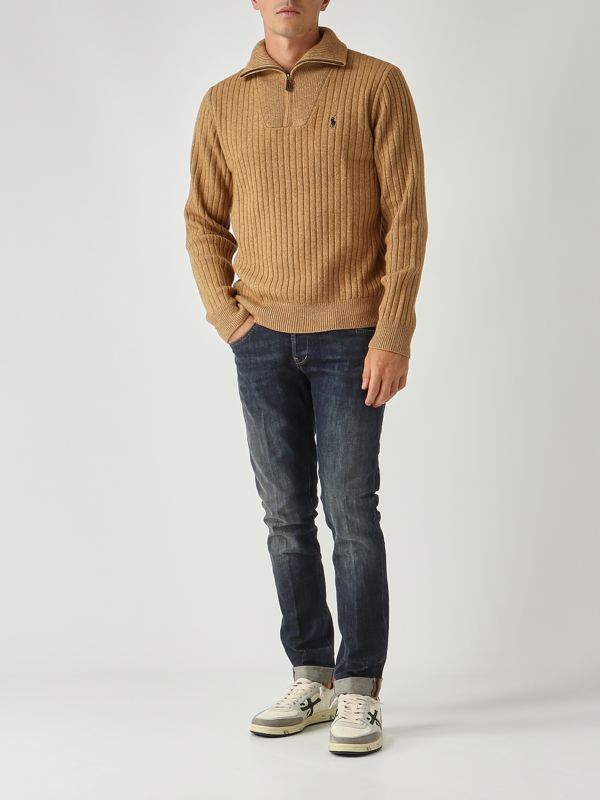 2. Jersey de hombre de mezcla de lana y algodón Camello Polo Ralph Lauren 710974167