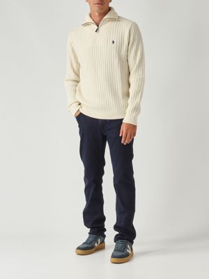 2. Jersey de hombre de mezcla de lana y algodón Mantequilla