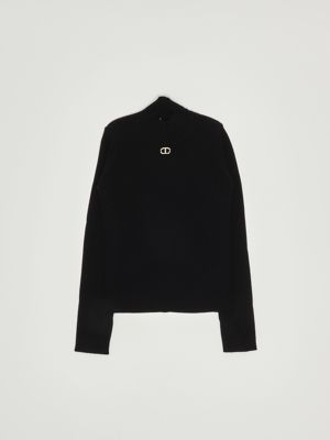 Viscose blend sweater for girls Black Twinset