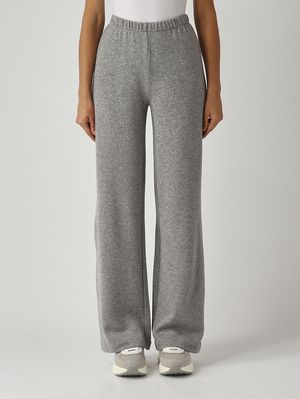 Damenhose aus Schurwolle-Kaschmir-Mix Silber Gran Sasso