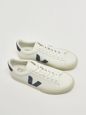 2. Campo Leder O.T. Herren-Turnschuhe Weiß-Denim Veja cp0503121b