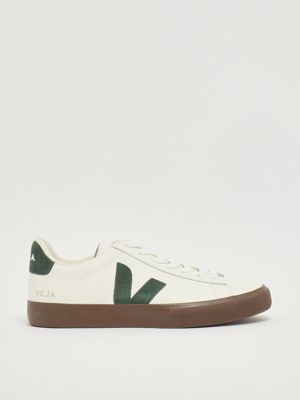 Campo Cyprus Bark O.T. leather and suede sneakers for men White-Green Veja
